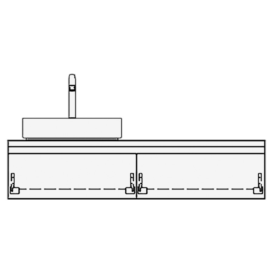 Meuble avec lavabo RICCIO
table de lavabo et élément
inférieur
130,0 x 30,0 x 51,0 cm
2 éléments à chacune 1 tiroir
pour 1 lavabo à poser à gauche