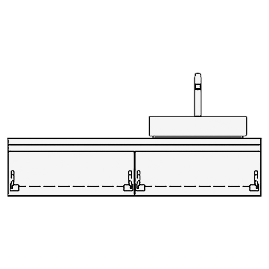 Meuble avec lavabo RICCIO
table de lavabo et élément
inférieur
130,0 x 30,0 x 51,0 cm
2 éléments à chacune 1 tiroir
pour 1 lavabo à poser à droite
