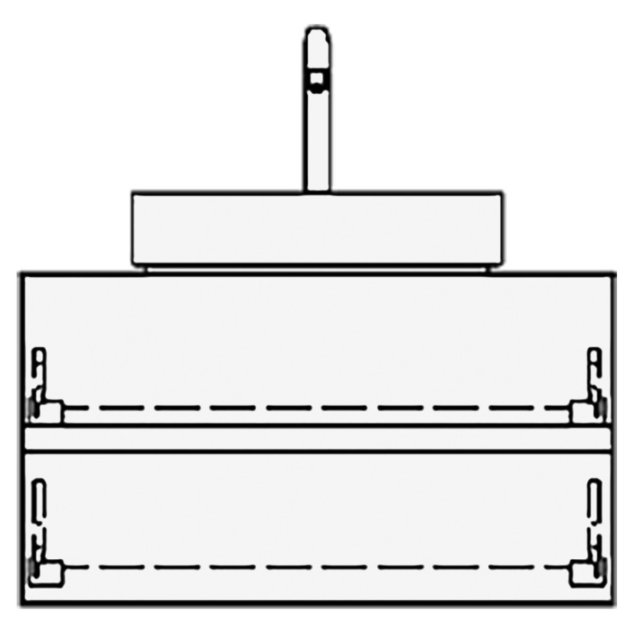 Meuble avec lavabo RICCIO
table de lavabo et élément
inférieur
80,0 x 45,0 x 51,0 cm
élément à 2 tiroirs
pour 1 lavabo à poser au
millieu