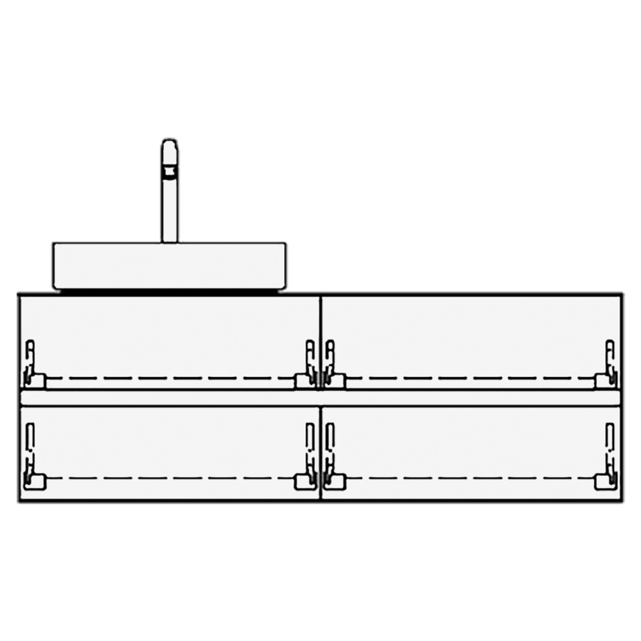 Meuble avec lavabo RICCIO
table de lavabo et élément
inférieur
130,0 x 45,0 x 51,0 cm
2 éléments à chacune 2 tiroirs
pour 1 lavabo à poser à
gauche