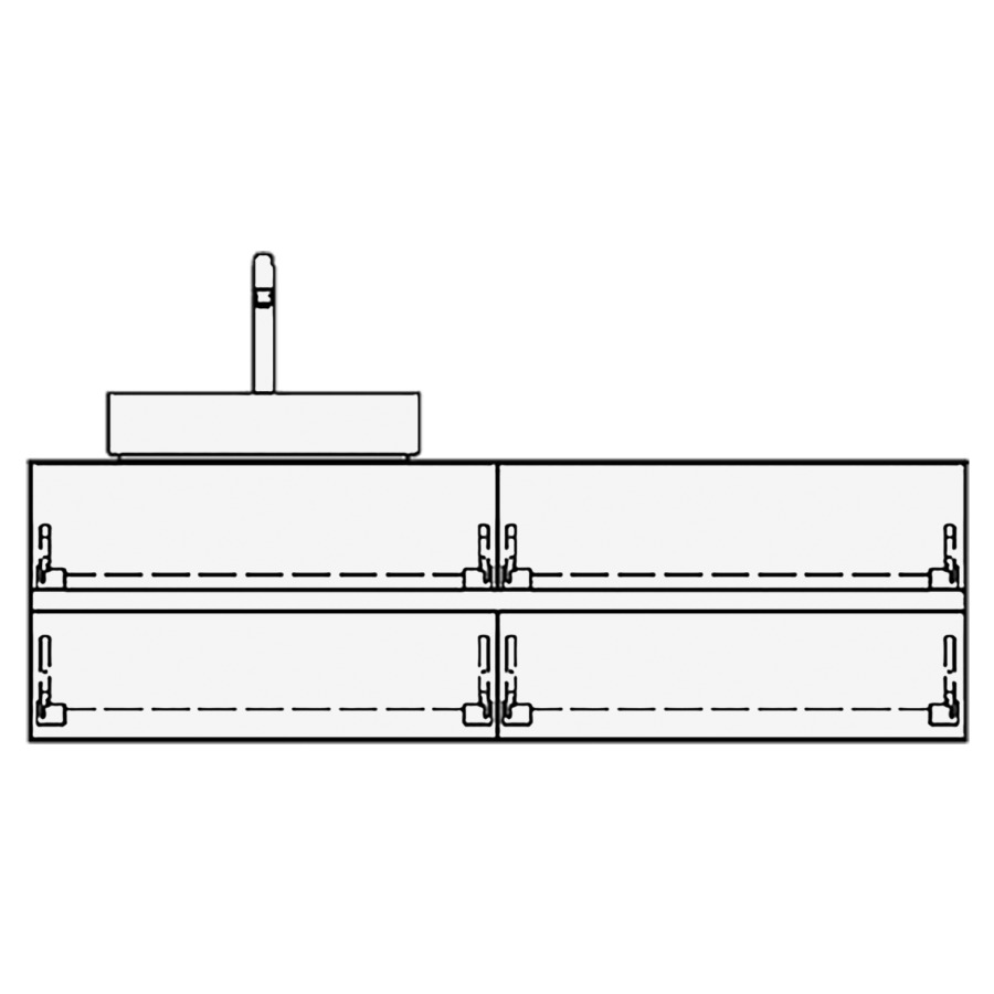 Meuble avec lavabo RICCIO
table de lavabo et élément
inférieur
150,0 x 45,0 x 51,0 cm
2 éléments à chacune 2 tiroirs
pour 1 lavabo à poser à
gauche