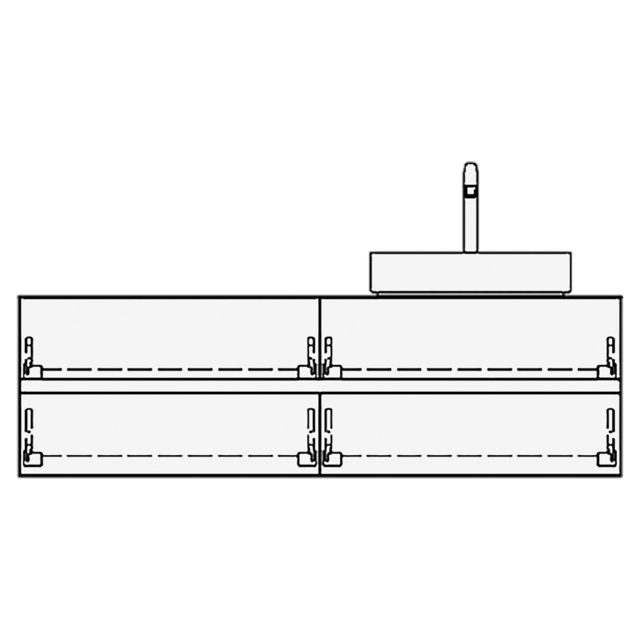 Meuble avec lavabo RICCIO
table de lavabo et élément
inférieur
150,0 x 45,0 x 51,0 cm
2 éléments à chacune 2 tiroirs
pour 1 lavabo à poser à
droite