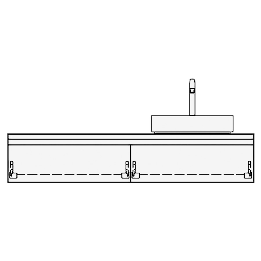 Meuble avec lavabo RICCIO
table de lavabo et élément
inférieur
150,0 x 30,0 x 51,0 cm
2 éléments à chacune 1 tiroir
pour 1 lavabo à poser à droite