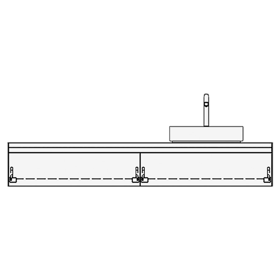 Meuble avec lavabo RICCIO
table de lavabo et élément
inférieur
180,0 x 30,0 x 51,0 cm
2 éléments à chacune 1 tiroir
pour 1 lavabo à poser à droite