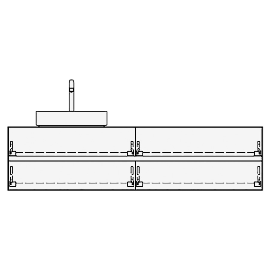 Meuble avec lavabo RICCIO
table de lavabo et élément
inférieur
180,0 x 45,0 x 51,0 cm
2 éléments à chacune 2 tiroirs
pour 1 lavabo à poser à gauche