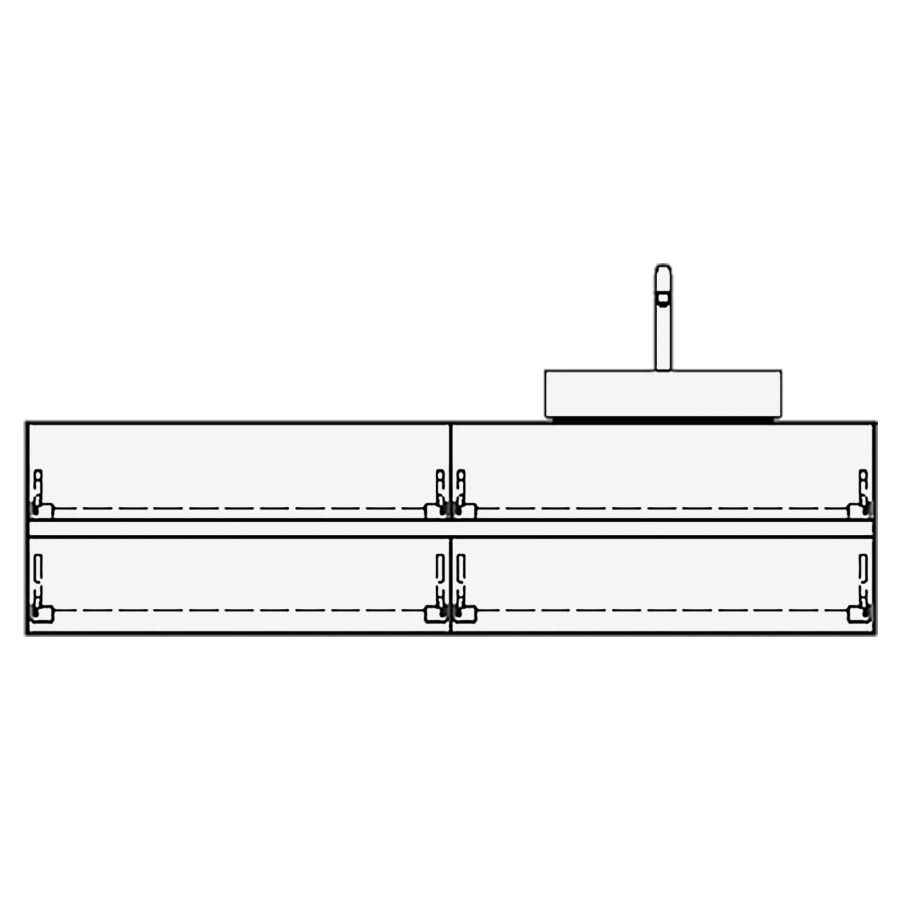 Meuble avec lavabo RICCIO
table de lavabo et élément
inférieur
180,0 x 45,0 x 51,0 cm
2 éléments à chacune 2 tiroirs
pour 1 lavabo à poser à
droite