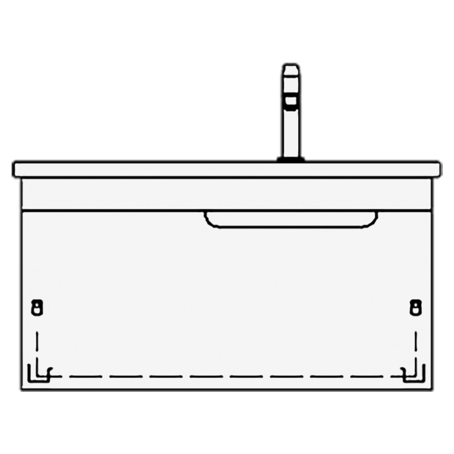 Meuble avec lavabo TIGRE
lavabo et élément inférieur
WT 80,0 x 50,0 x 3,0 cm
1 lavabo à droite
sans trop-plein
UB 79,0 x 45,0 x 49,5 cm
élément à 1 tiroir
poignée listeaux noir