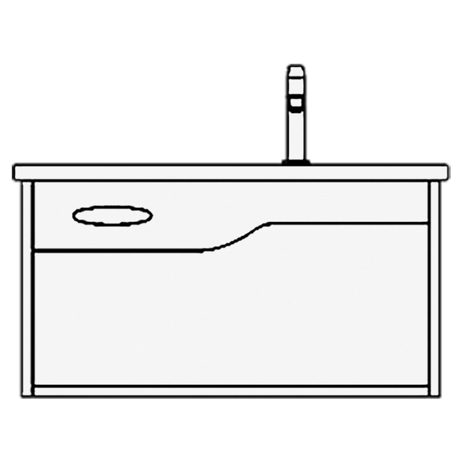 Meuble avec lavabo TIGRE
lavabo et élément inférieur
WT 80,0 x 50,0 x 3,0 cm
1 lavabo a droite
sans trop-plein
UB 79,0 x 40,0 x 49,5 cm
cadre avec tablier, ouvert
sans tablette