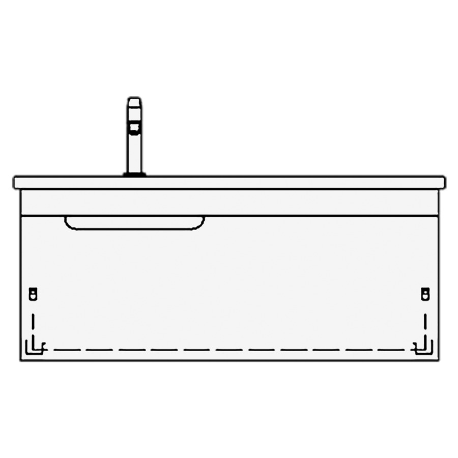 Meuble avec lavabo TIGRE
lavabo et élément inférieur
WT 100,0 x 50,0 x 3,0 cm
1 lavabo à gauche
sans trop-plein
UB 99,0 x 45,0 x 49,5 cm
élément à 1 tiroir
poignée listeaux noir