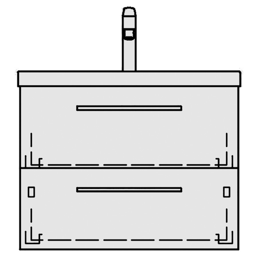 Élément inférieur
SILENIO TORO
59,0 x 48,0 x 45,5 cm
pour lavabo Silenio 60 cm
élément à 2 tiroirs