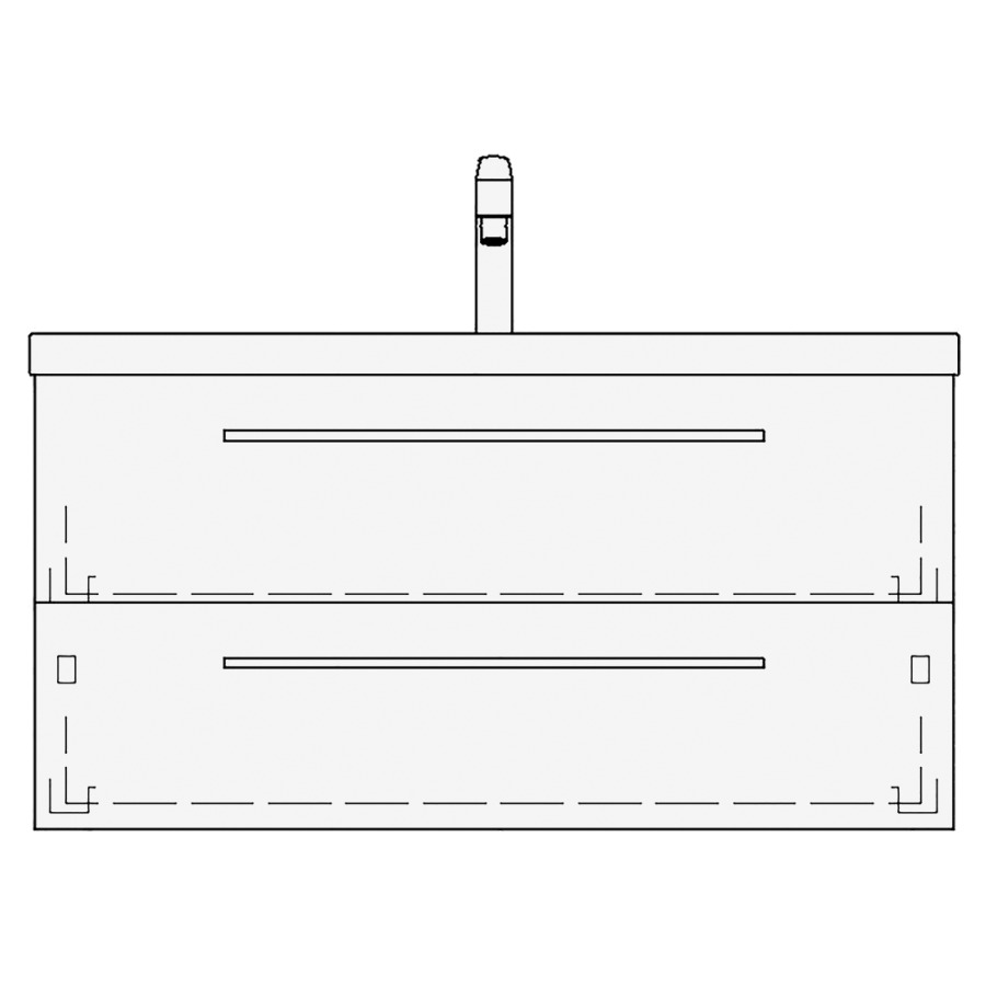 Élément inférieur
SILENIO TORO
89,0 x 48,0 x 45,5 cm
pour lavabo Silenio 90 cm
élément à 2 tiroirs
