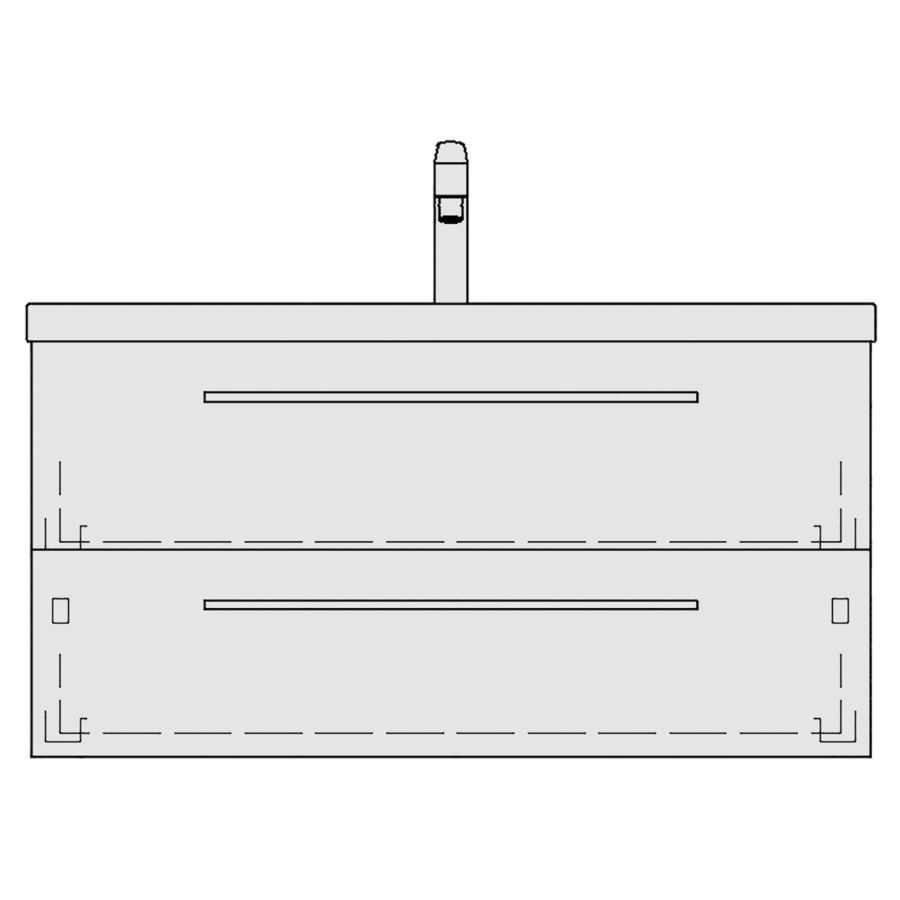Élément inférieur
SILENIO TORO
89,0 x 48,0 x 45,5 cm
pour lavabo Silenio 90 cm
élément à 2 tiroirs