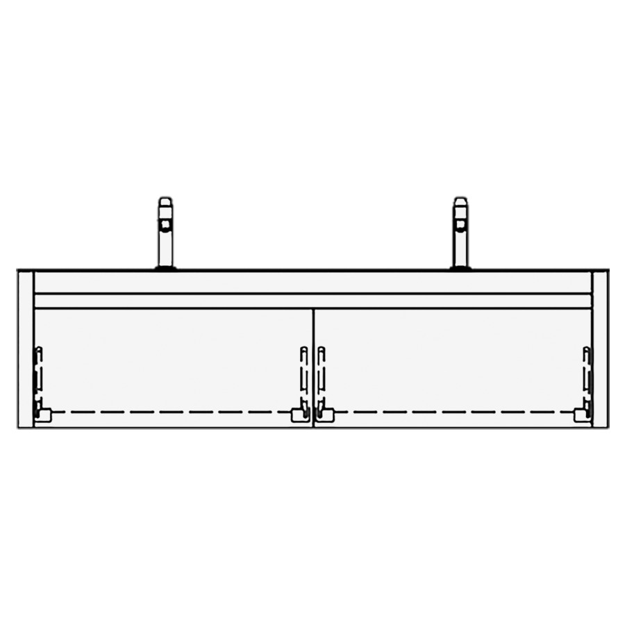 Élément inférieur MERLO
150,0 x 40,0 x 55,0 cm
2 éléments à chacune 1 tiroir
pour 2 lavabos