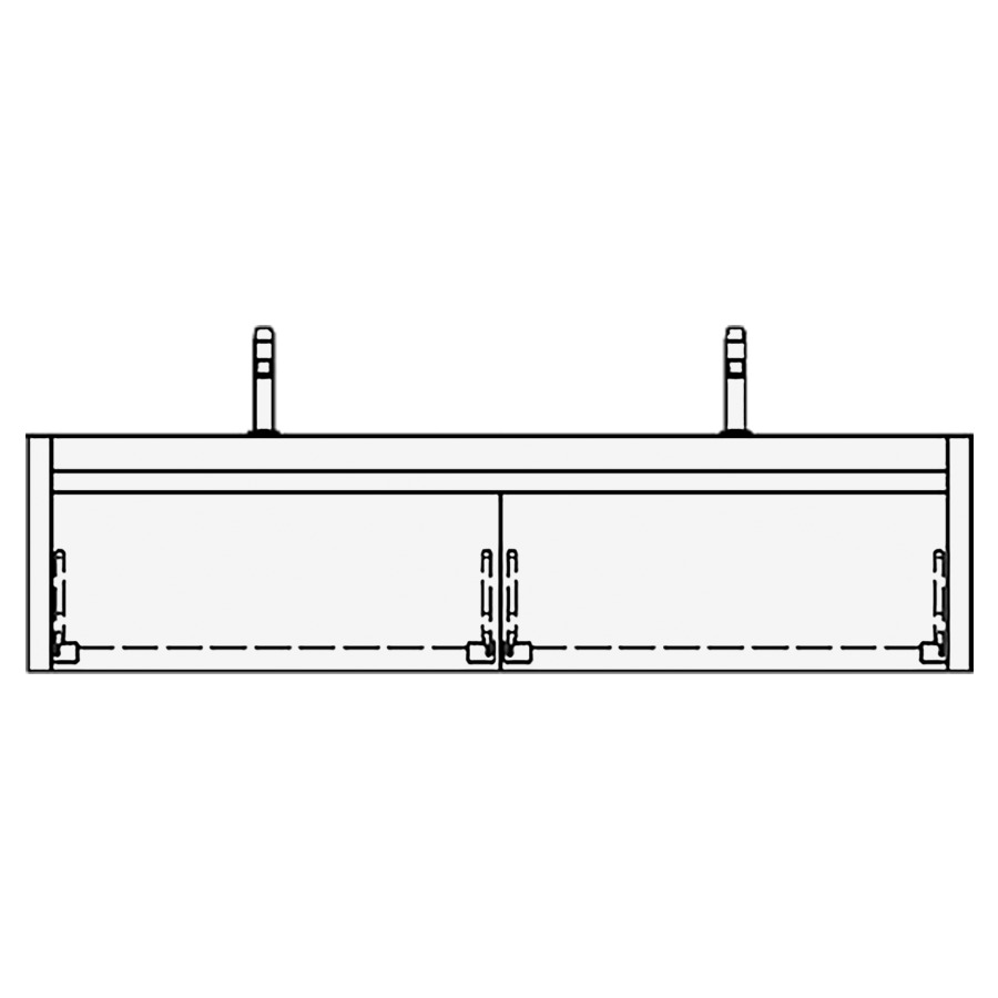 Élément inférieur MERLO
160,0 x 40,0 x 55,0 cm
2 éléments à chacune 1 tiroir
pour 2 lavabos