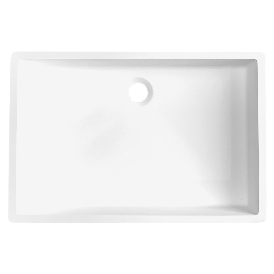 Lavabo à encastrer matériel minérale angulaire 617