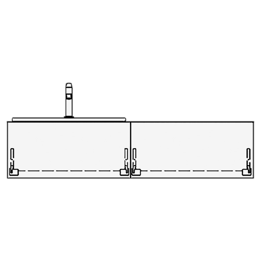 Meuble avec lavabo VOLARE PIU
table de lavabo et élément
inférieur
130,0 x 30,0 x 51,0 cm
2 éléments à chacune 1 tiroir
pour 1 lavabo à poser à
gauche