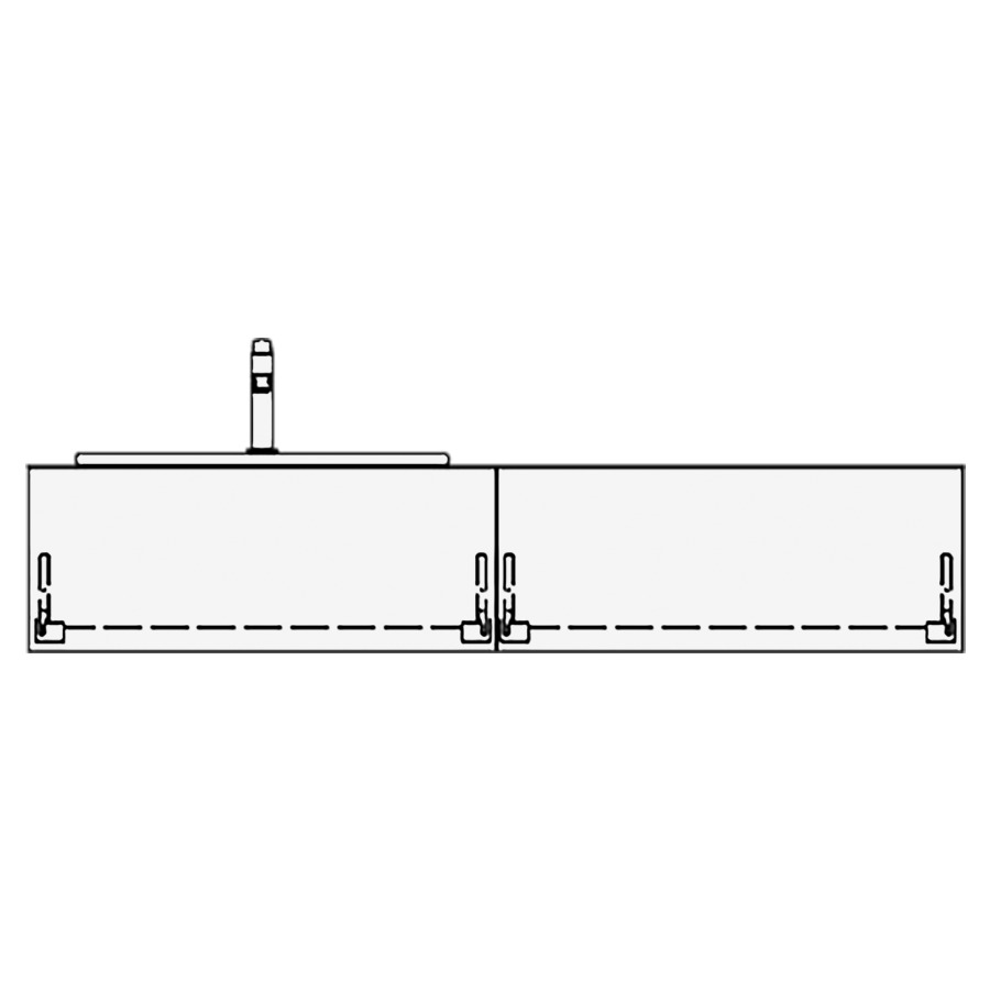 Meuble avec lavabo VOLARE PIU
table de lavabo et élément
inférieur
150,0 x 30,0 x 51,0 cm
2 éléments à chacune 1 tiroir
pour 1 lavabo à poser à
gauche