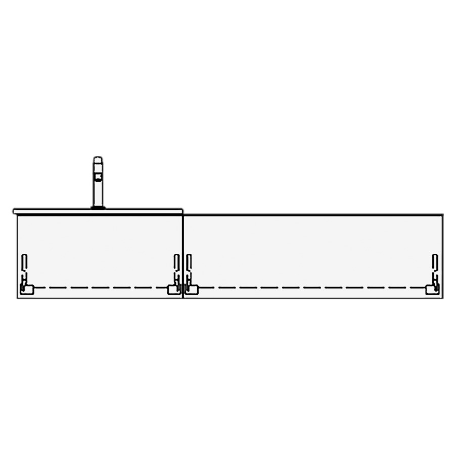 Meuble avec lavabo VOLARE PIU
table de lavabo et élément
inférieur
150,0 x 30,0 x 46,0 cm
2 éléments à chacune 1 tiroir
pour 1 lavabo à poser à gauche, lavabo en saillie