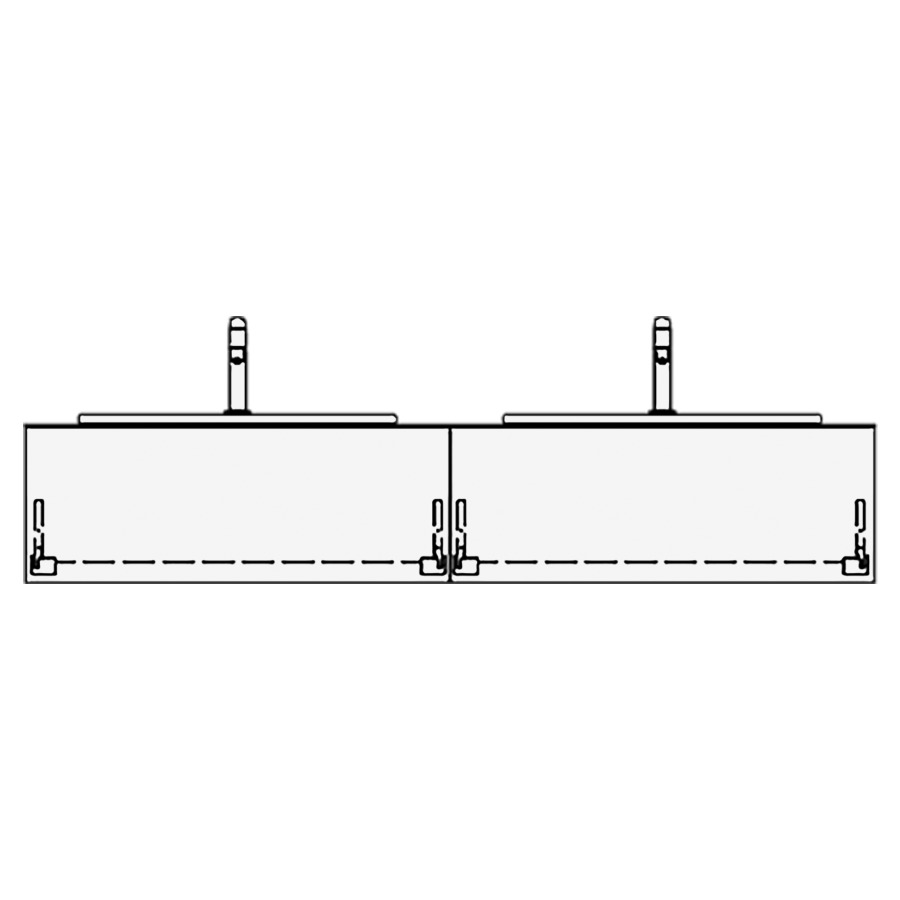 Meuble avec lavabo VOLARE PIU
table de lavabo et élément
inférieur
160,0 x 30,0 x 51,0 cm
2 éléments à chacune 1 tiroir
pour 2 lavabos à poser