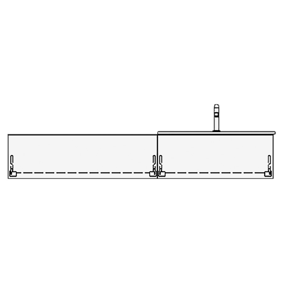 Meuble avec lavabo VOLARE PIU
table de lavabo et élément
inférieur
180,0 x 30,0 x 46,0 cm
2 éléments à chacune 1 tiroir
pour 1 lavabo à poser à droite, 
lavabo en saillie