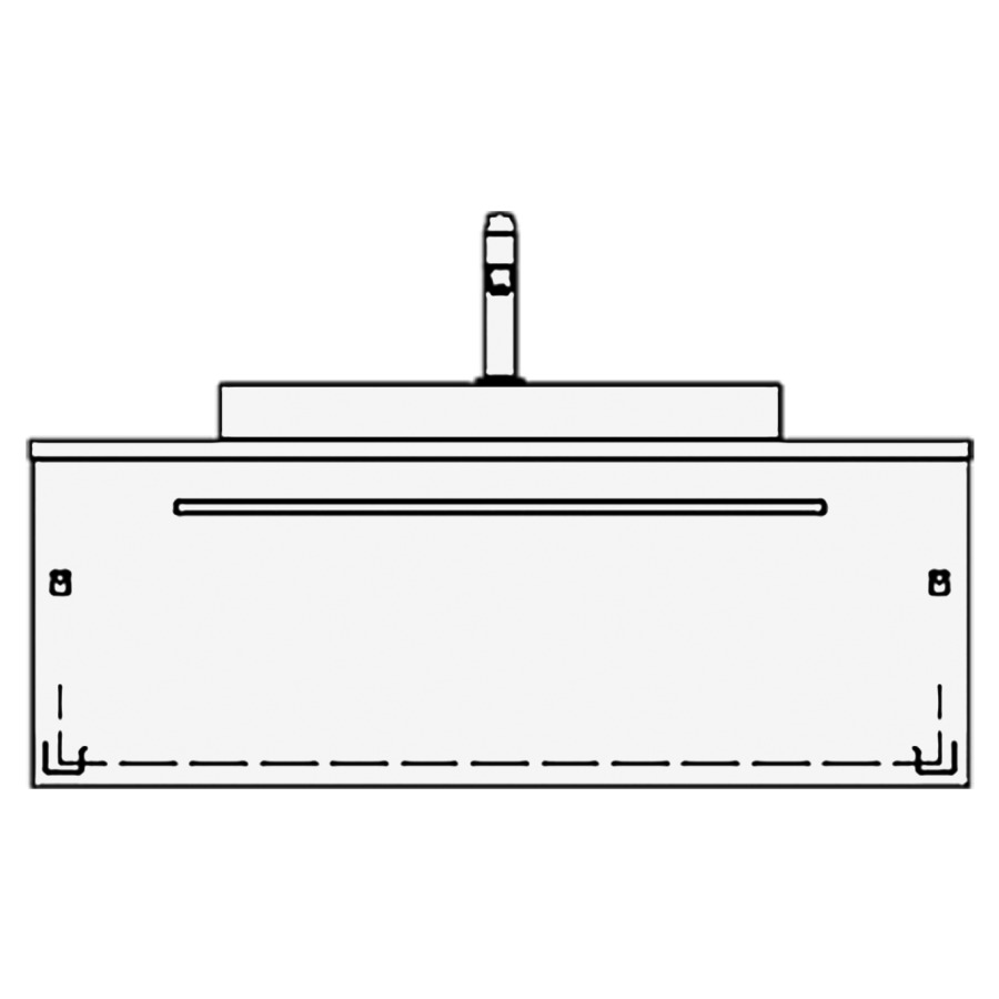 Elém. inférieur VOLARE TORO AB
100,0 x 35,0 x 51,0 cm
élément à 1 tiroir
pour 1 lavabo au milieu