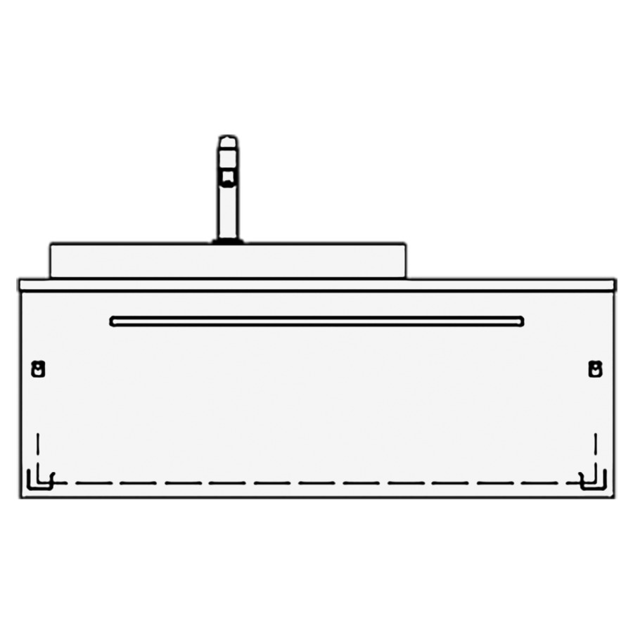 Elém. inférieur VOLARE TORO AB
100,0 x 35,0 x 51,0 cm
élément à 1 tiroir
pour 1 lavabo à gauche