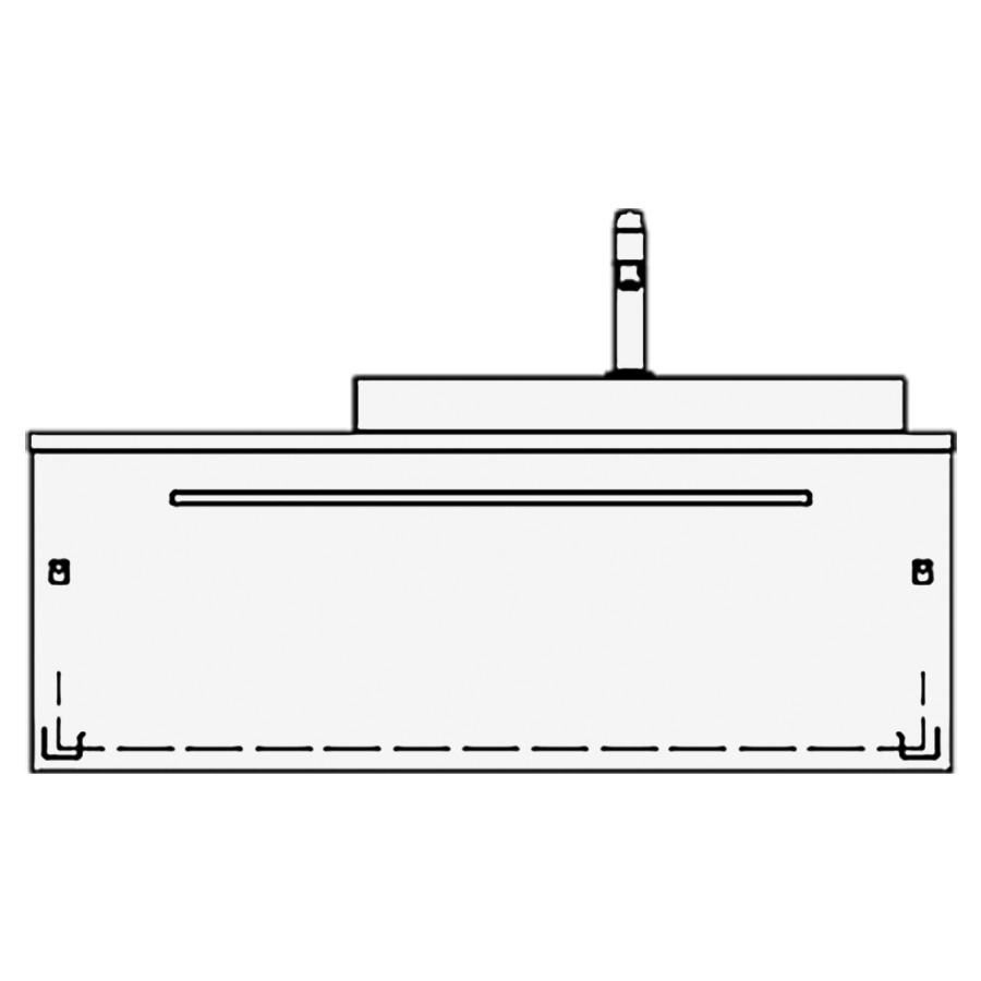Elém. inférieur VOLARE TORO AB
100,0 x 35,0 x 51,0 cm
élément à 1 tiroir
pour 1 lavabo à droite
