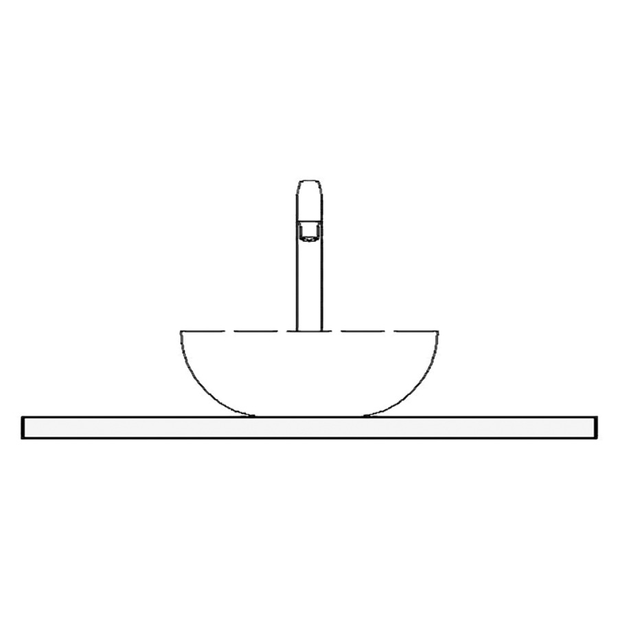 Table de lavabo VOLARE
stratifié
80,4 x 51,0 x 1,2/2,1/3,2/
4,0 cm, pour 1 lavabo au
milieu