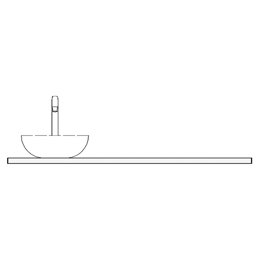 Table de lavabo VOLARE
stratifié
160,4 x 51,0 x 1,2/2,1/3,2/
4,0 cm, pour  lavabo à
gauche