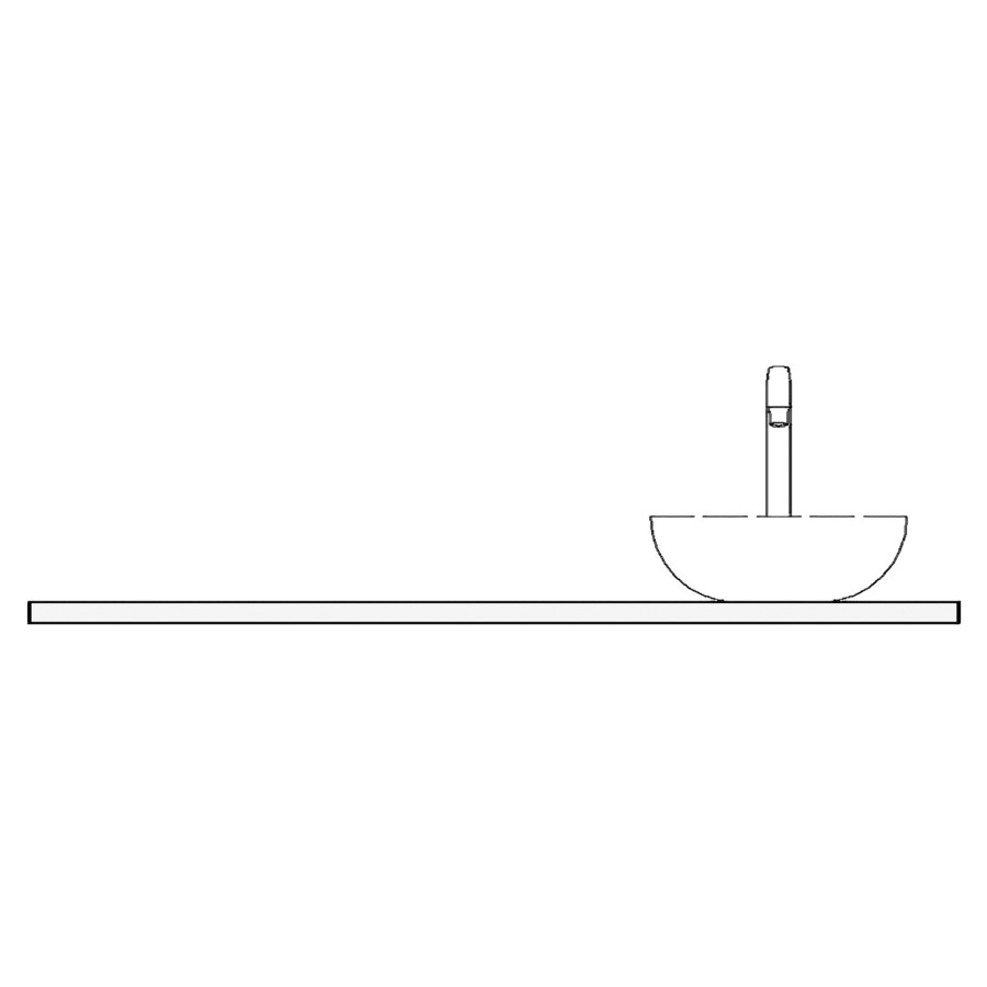 Table de lavabo VOLARE
stratifié
160,4 x 51,0 x 1,2/2,1/3,2/
4,0 cm, pour  lavabo à
droite