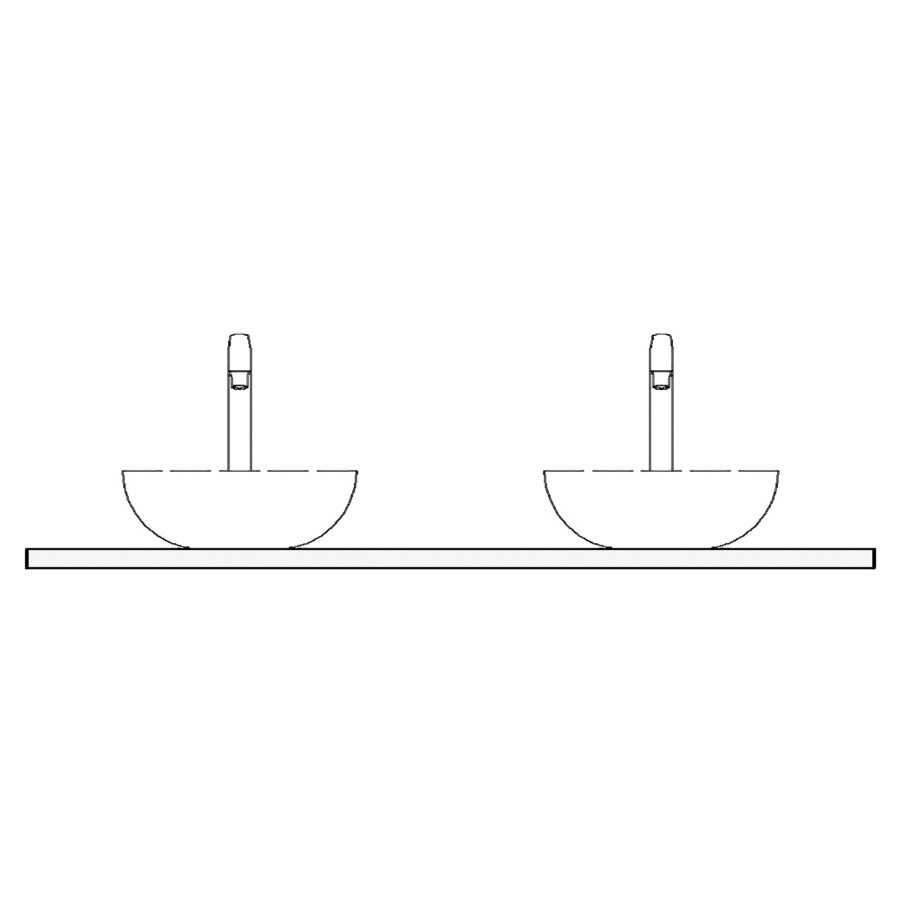 Table de lavabo VOLARE
matériel minérale
130,4 x 51,0 x 1,2 cm
pour 2 lavabos