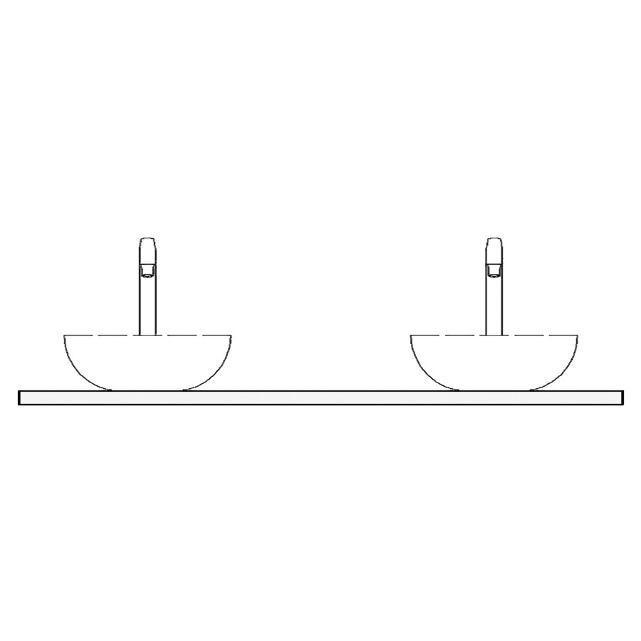Table de lavabo VOLARE
matériel minérale
150,4 x 51,0 x 1,2 cm
pour 2 lavabos