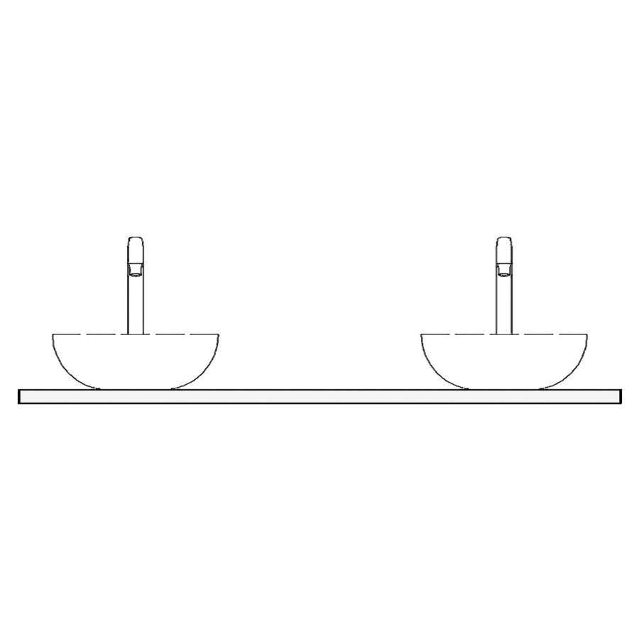 Table de lavabo VOLARE
matériel minérale
160,4 x 51,0 x 1,2 cm
pour 2 lavabos