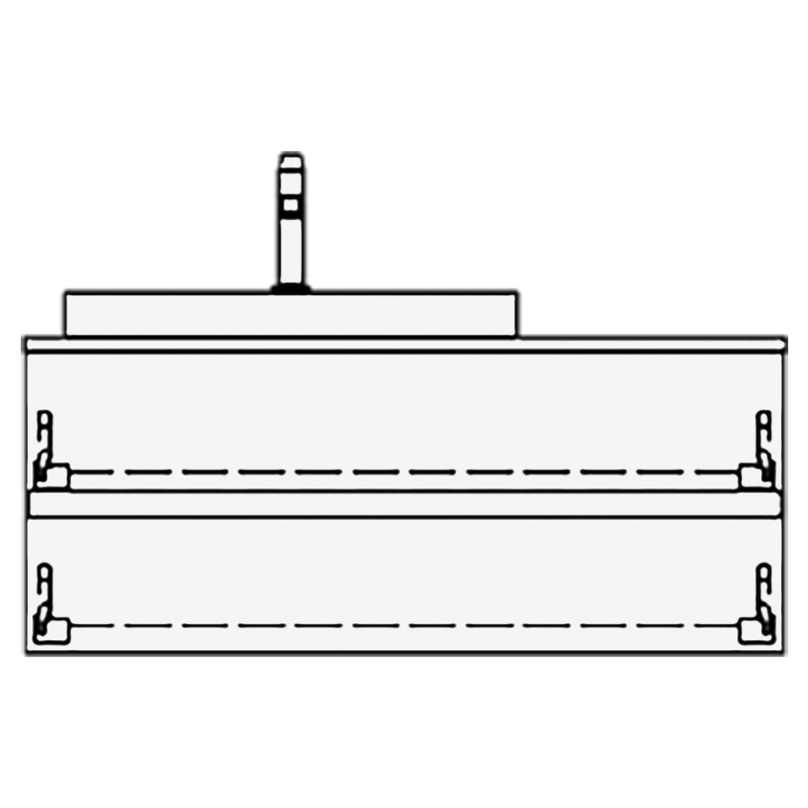 Elém.inférieur VOLARE GATTO AB
100,0 x 40,0 x 51,0 cm
élément à 2 tiroirs
pour 1 lavabo à gauche
