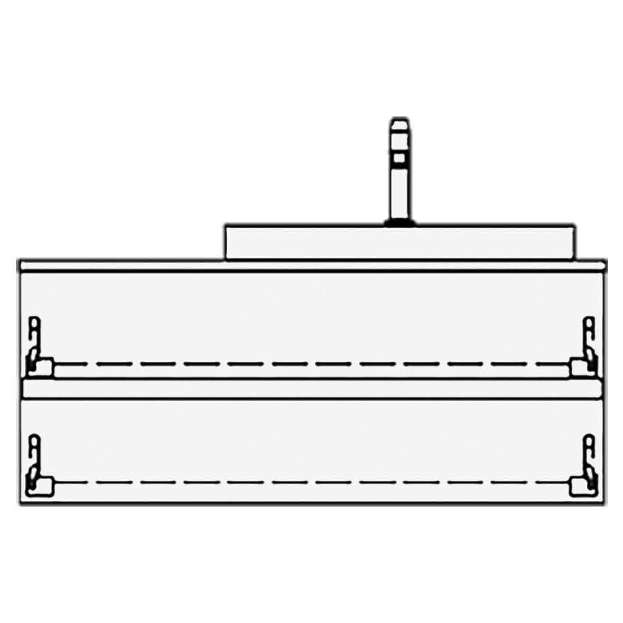 Elém.inférieur VOLARE GATTO AB
100,0 x 40,0 x 51,0 cm
élément à 2 tiroirs
pour 1 lavabo à droite