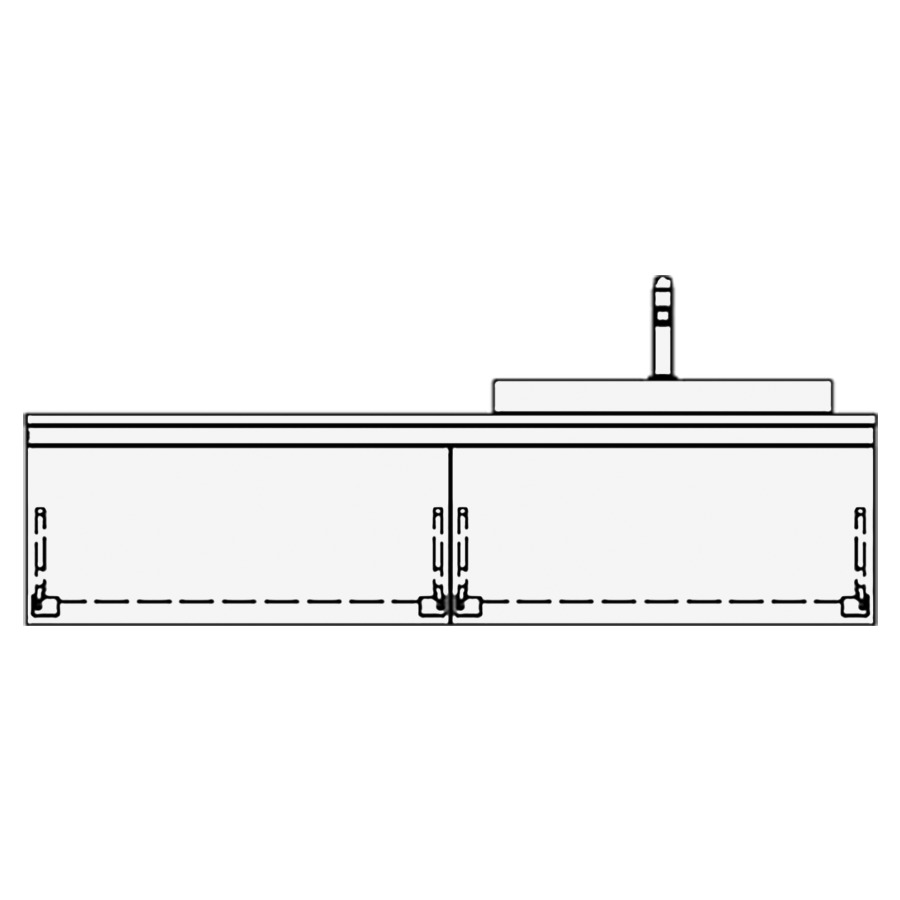 Elém.inférieur VOLARE GATTO AB
150,0 x 35,0 x 51,0 cm
2 éléments à chacune 1 tiroir
pour 1 lavabo à droite