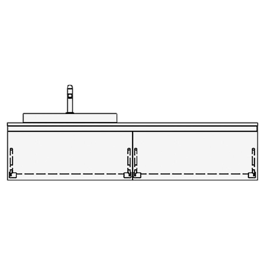 Elém.inférieur VOLARE GATTO AB
160,0 x 35,0 x 51,0 cm
2 éléments à chacune 1 tiroir
pour 1 lavabo à gauche