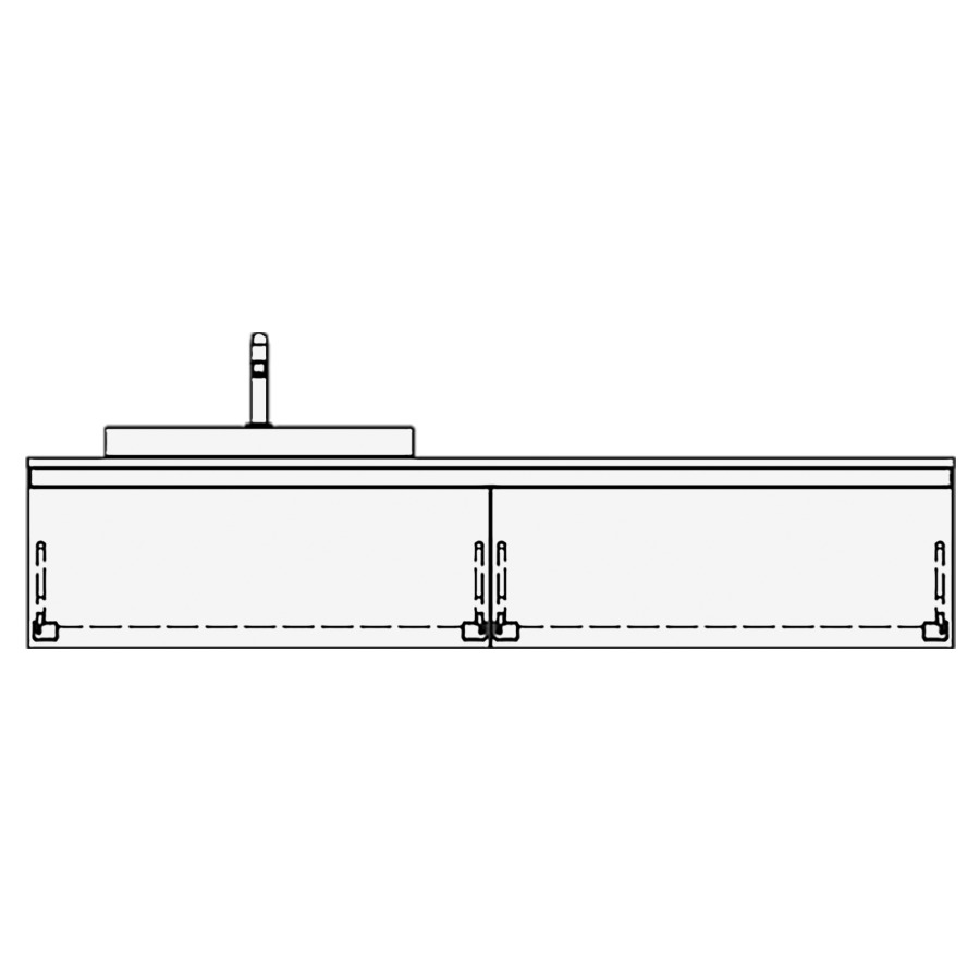 Elém.inférieur VOLARE GATTO AB
180,0 x 35,0 x 51,0 cm
2 éléments à chacune 1 tiroir
pour 1 lavabo à gauche