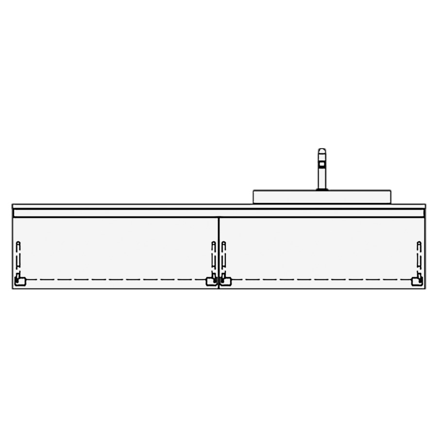 Elém.inférieur VOLARE GATTO AB
180,0 x 35,0 x 51,0 cm
2 éléments à chacune 1 tiroir
pour 1 lavabo à droite