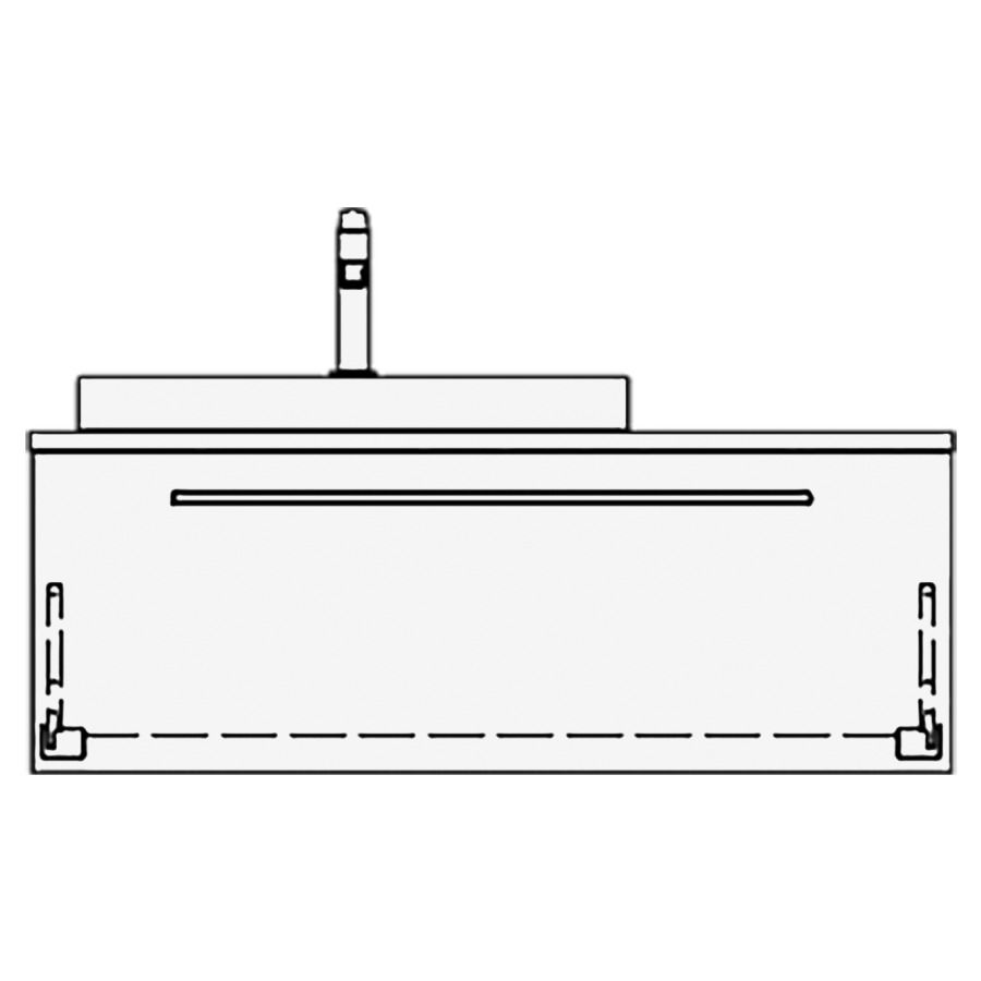 Elém. inférieur VOLARE RANA AB
100,0 x 35,0 x 51,0 cm
élément à 1 tiroir
pour 1 lavabo à gauche