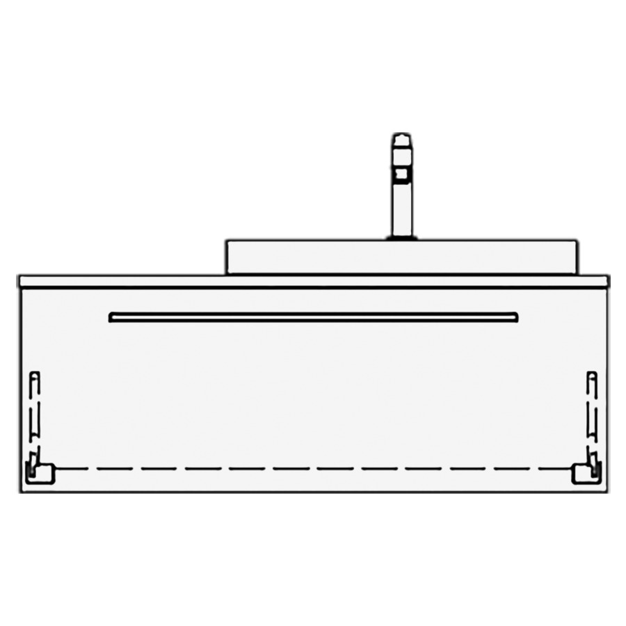 Elém. inférieur VOLARE RANA AB
100,0 x 35,0 x 51,0 cm
élément à 1 tiroir
pour 1 lavabo à droite