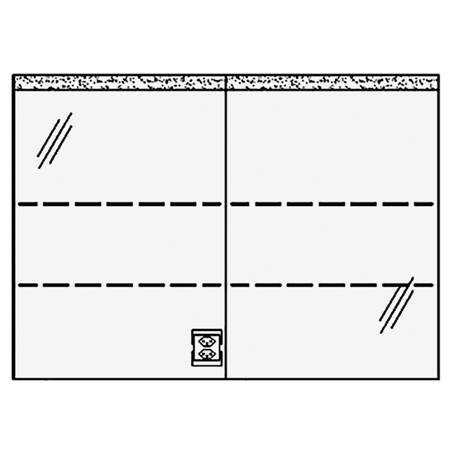 Armoire de toil. RHINO LED AP
100,6 x 72,0 x 15,0 cm
2 portes à double miroir
1 prise double en bas à
gauche opposé des charnières
éclairage LED 1 x 23W /
4000°K / 2145Lumen, IP24