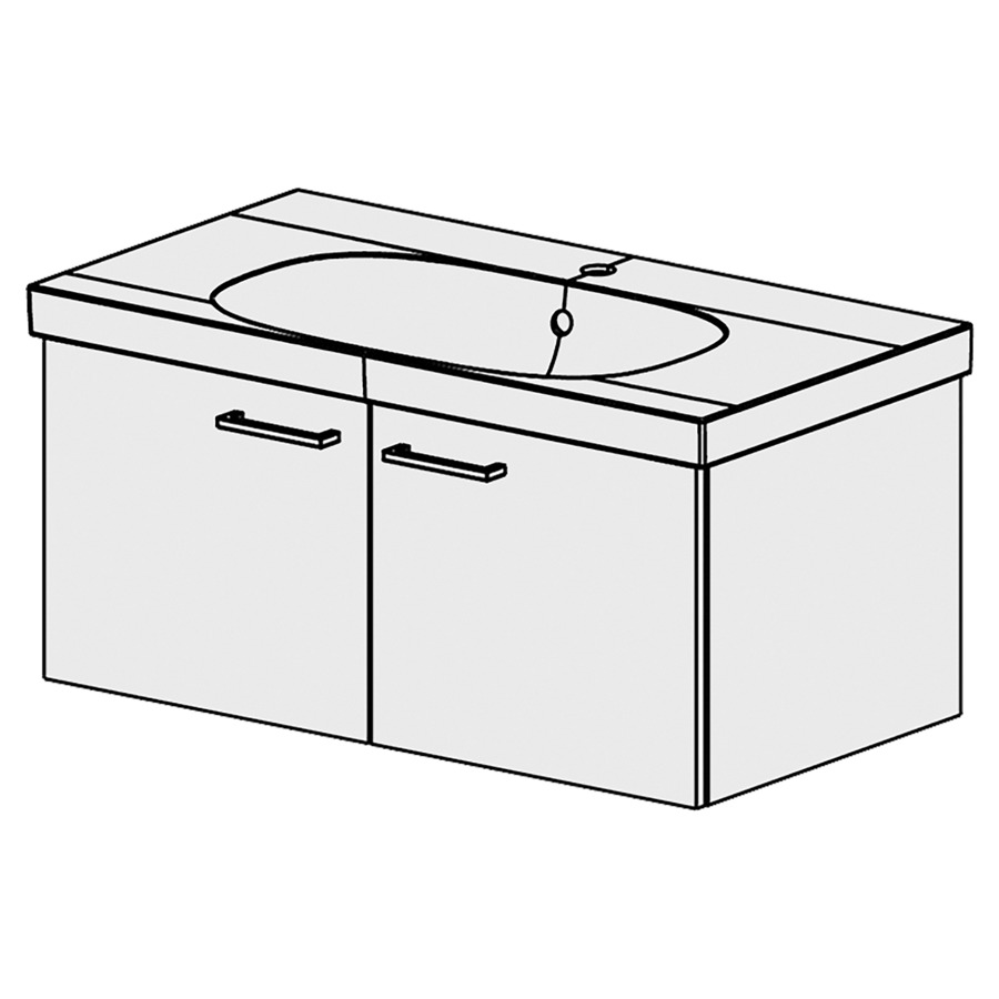 Élément inférieur  ACANTO Slim
87 x 39 x 46.8 cm
armoire de tablette 2&nbsp;portes
portes avec Blumotion