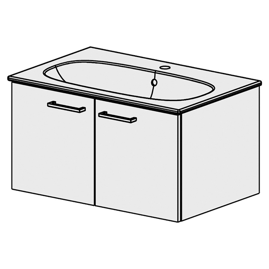 Élément inférieur  ACANTO Slim
72 x 39 x 46.8 cm
armoire de tablette 2&nbsp;portes
portes avec Blumotion