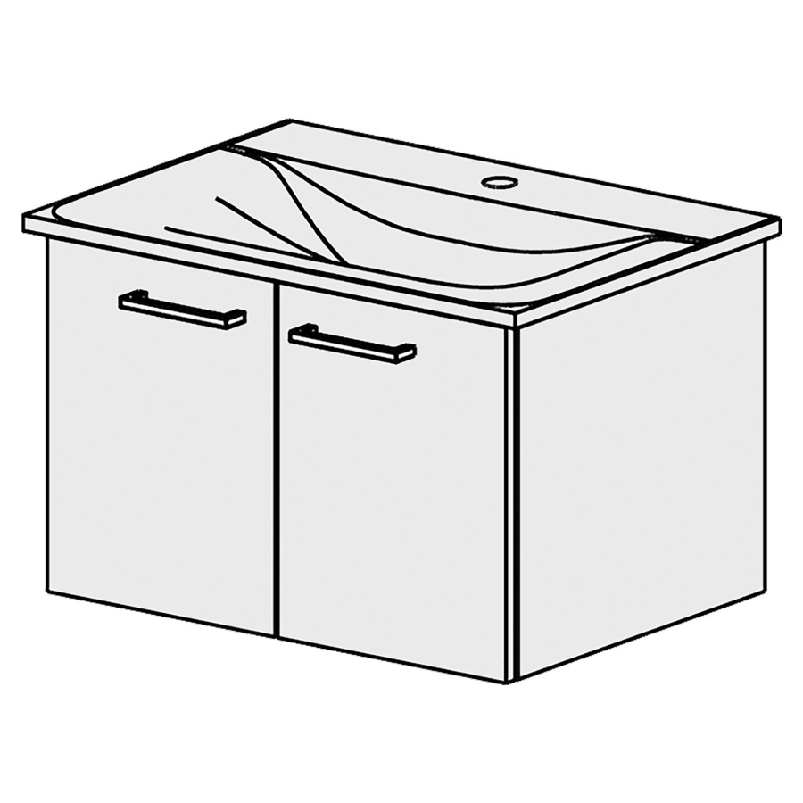Élément inférieur  Connect Air Slim
60 x 39 x 45.8 cm
armoire de tablette 2&nbsp;portes
portes avec Blumotion