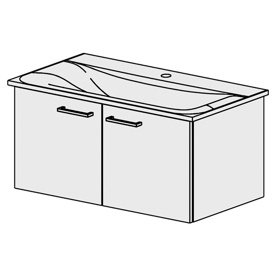 Élément inférieur  Connect Air Slim
80 x 39 x 45.8 cm
armoire de tablette 2&nbsp;portes
portes avec Blumotion