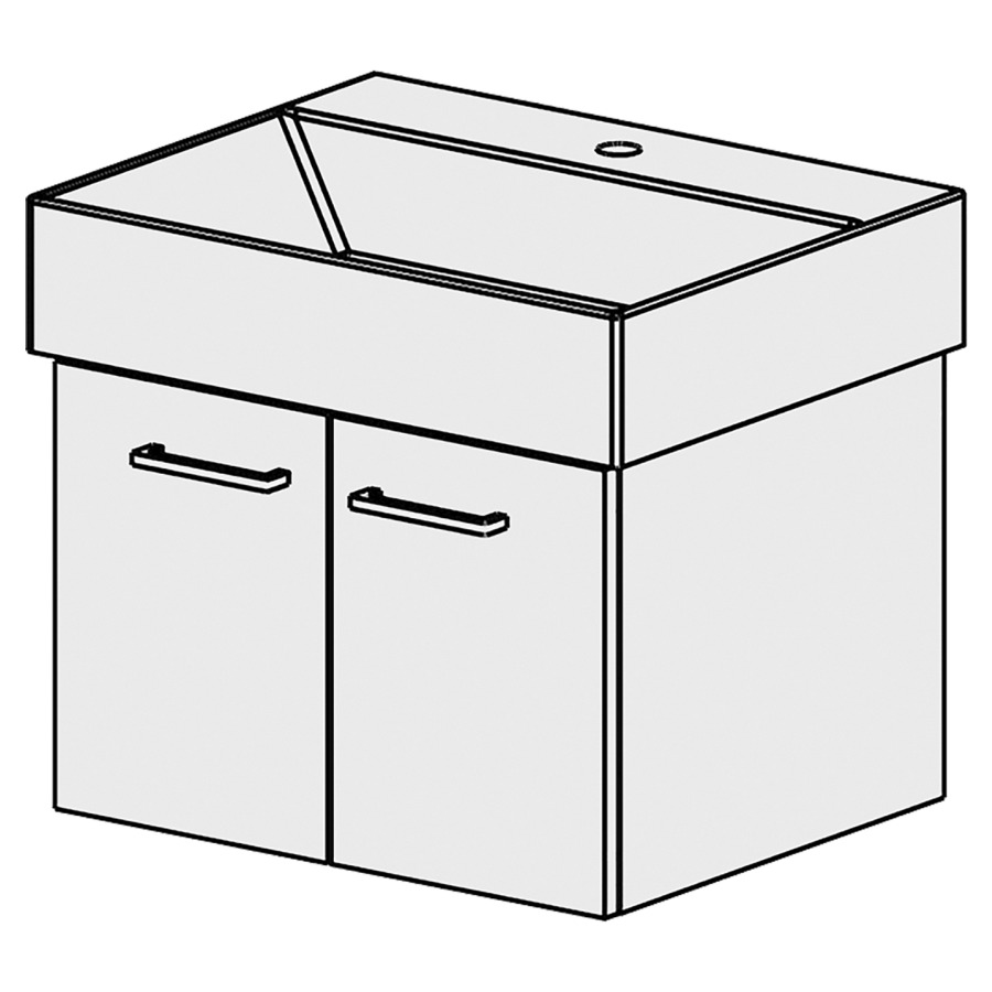 Élément inférieur  Premium Slim
56 x 39 x 45.8 cm
armoire de tablette 2&nbsp;portes
portes avec Blumotion