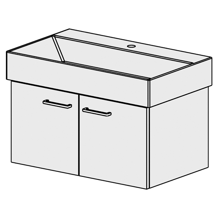 Élément inférieur  Premium Slim
76 x 39 x 45.8 cm
armoire de tablette 2&nbsp;portes
portes avec Blumotion