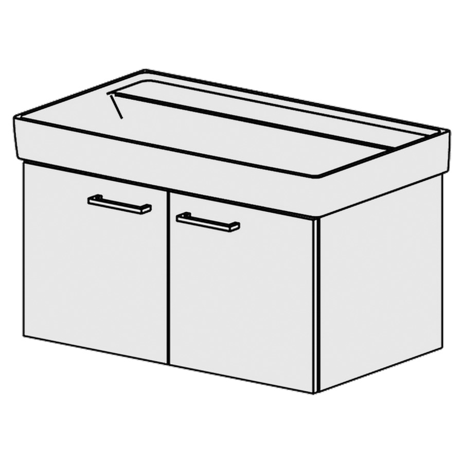 Élément inférieur  Collaro Slim
76 x 39 x 44.8 cm
armoire de tablette 2&nbsp;portes
portes avec Blumotion