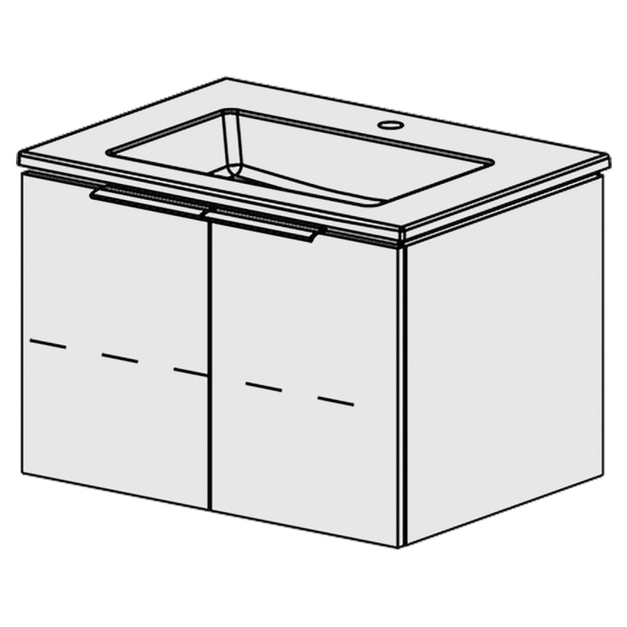 Combinaison de meuble Glano Ceram Cube
71 x 49.2 x 51.5 cm
avec lavabo en céramique
1 lave-mains au milieu avec trop-plein
armoire de tablette 2&nbsp;portes
portes avec Blumotion